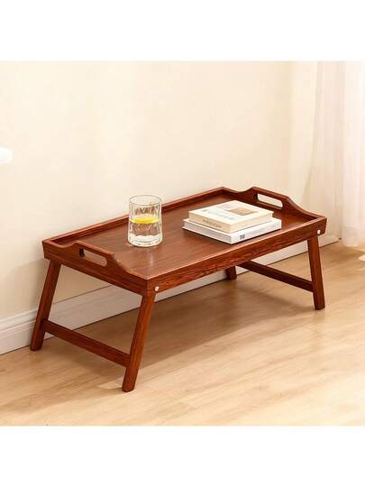 Wood Bed Tray Tafel Folding Legs les Portable Laptop Bureau Breakfast Sofa Multi Snack Work Station 19.7x11.8 Bruin view 4