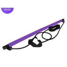 Multi-Functional Yoga Exercise Stick, Pilates Bar Set With Resistance Band - Home Fitness Equipment With Foot Rings, Portable Yoga Pull Bar, Fitness Elastic Band, Suitable For Pilates Exercises, Yoga, Home Fitness, Slimming Exercises - Gậy Pilates - Xem 13