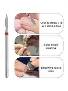 Nail Drill Bit,Nail Drill Bits,Flame Cuticle Drill Bit Professional Rhinestone Nail Drill Bit Salon Manicure Nail Tools Acrylic Professional,Nail Drill Bit Gel Removal,Manicure Nail Salon Supplies,Nail Art Tools - Multicolor - View 5