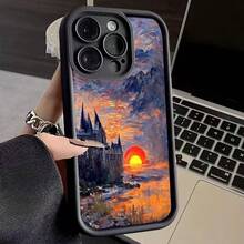 Funda de teléfono personalizada compatible con iPhone 17 Air, funda a prueba de golpes para Apple 15, pintura al óleo 16, nueva 13 Pro Max 14X - Burdeos - Ver 9