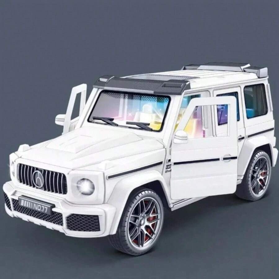 Camioneta De Lujo Abre Puertas Con Luces Y Sonido - Camioneta - Blanco - Blanco - Ver 1