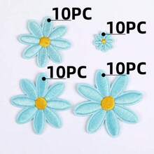 多色雏菊花 20PCS/40PC 不同规格 简约多用途小雏菊花热熔胶刺绣布贴，适用于背包、夹克、帽子 - 耐用缝线，新颖贴片，DIY 手工艺品。 - 彩色 - 查看 13