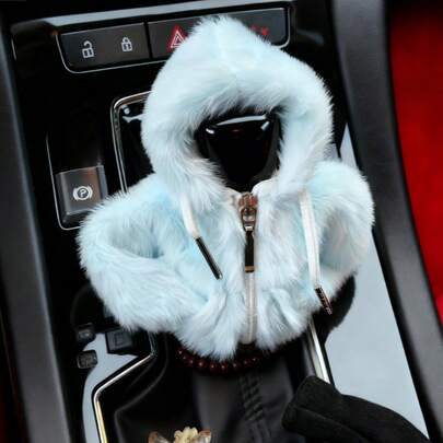 Mini Cute Funny Car Gear Shift Knob Cover, Car Decor, Winter Warm Universal Gear Shift Sleeve, Car Interior Decoration Accessory Gift