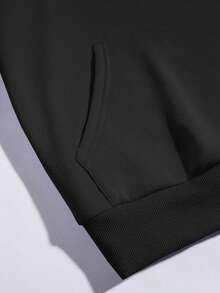 Men Casual Round Neck Short Sleeve 100% Cotton T-Shirt, Summer Vacation Top, Funny Graphic Tees, Y2K Street Wear, Gifts For Boyfriend And Husband - 黑色 - 查看 3