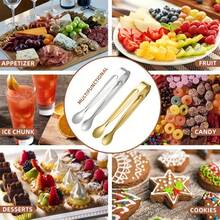 2/6/12件装不锈钢迷你糖钳、冰钳 - 高级小型服务钳、开胃菜钳、糖钳、冰钳、多功能迷你服务夹 - 适用于餐厅、自助餐、咖啡馆、烧烤、家庭、办公室、节日和婚礼，节日礼品 - 4吋糖夾 - 查看 5