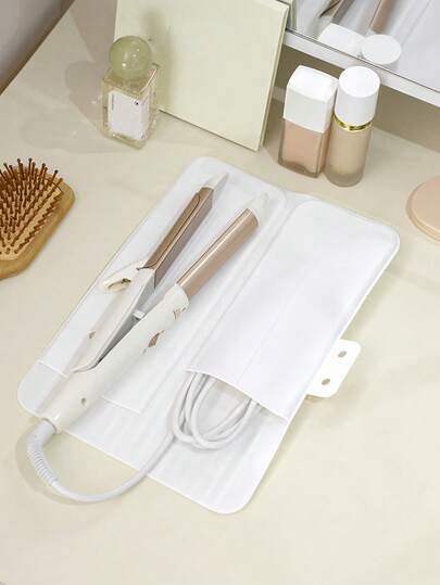 Silicone Heat Resistant Mat, Hair Straightener Storage Bag Set, Cosmetic Organizer Bag, Mini Makeup Bag, Travel Makeup Box Accessories, Makeup Brush Holder Bag, Cosmetic Containers, Makeup Bag, Women's Gift, Travel Accessories, Travel Essentials, Beach Vacation, Summer, School Supplies, Back To School, Travel Essentials, School Supplies, Back To School