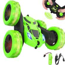 The Best Gift RC Car! 360° Flip Remote Control Car For Kids, Double-Sided Driving Stunt Vehicle With Cool Lights, Rotating Toy For Boys Girls (Ideal For Christmas, Birthday, Children's Day) - 綠色 - 查看 7