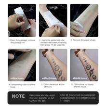 1pc Mountain Moon Hidden Feelings Herbal Tattoo Stickers, Korean Style, Y2K, Kpop, Waterproof & Sweat-Proof, Long-Lasting