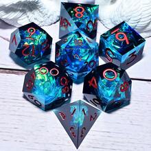 7 件树脂角色扮演游戏骰子套装 - 多面骰子，适用于桌游、角色扮演游戏和节日礼物（圣诞节/感恩节/斋月/复活节） - 彩色 - 查看 4