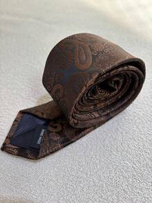 Ties For Grooms And Groomsmen At Weddings, Conferences And Other Events. Colorful Slim (5.5cm) - 咖啡棕 - 查看 3