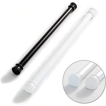 Shower Curtain Rod Stainless Steel Rod Tension And Rust Prevention NonSlip Suitable For Bathroom Windows Curtain Doorway Closet Kitchen White 90~160cm