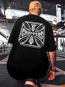 West Coast Choppers Crew Neck Loose Fit Casual Relaxed Fit Art Print T-Shirt - Preto - Ver 3