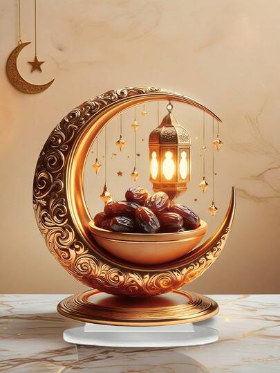 1 st akryl Ramadan heminredning, Ramadan restaurang- och köksdekor, Ramadan festtillbehör, Ramadan välsignelsegåva