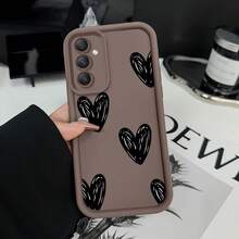 Funda protectora de silicona para teléfono  Galaxy S23 Ultra, S24, S25, S22+, y S20 FE Pro Plus 5G, con diseño de graffiti de corazón, diseñada para portabilidad y resistencia a los golpes. - Colores mixtos - Ver 5