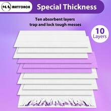 10 Pack Power Mop Refills – Disposable Wet Mop Pads For Power Mop, Perfect For Hardwood, Tile, And Laminate Floors, Easy-To-Use Floor Cleaning Pads Compatible With WetJet - 白色 - 查看 3