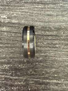 Anillo Unisex O Para Inoxidable Para Anillo De Bodas (8mm). El Mejor Anillo De Regalo De Vacaciones Para Personas Favoritas. - Negro - Ver 17