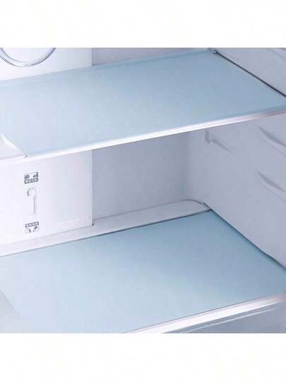 4片装冰箱垫 - EVA半透明可水洗冰箱垫，可裁剪，适用于冰箱冷冻室玻璃搁板，透明抽屉垫，返校用品，家用除湿器，可爱小物，母亲节礼物，卧室装饰，花园装饰，厨房装饰，夏季，海滩，旅行必备，房间装饰，软萌玩具，毕业季礼物