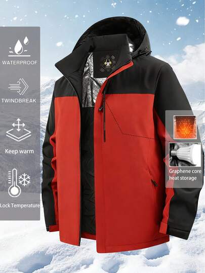 Men's New Graphene Windproof Waterproof Outdoor Padded Coat, Winter