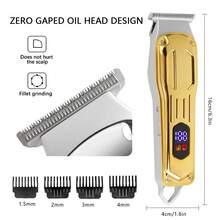 A7 Gold Hair Clipper For Men,Upgrade Your Haircut Game with Professional Hair Clippers - Rechargeable, Cordless & Ready for the Holidays!Men's bald Hair clipper Beard Hair Trimmer for Men Professional,T Blade Liners Trimmer Electric - Gold - View 4