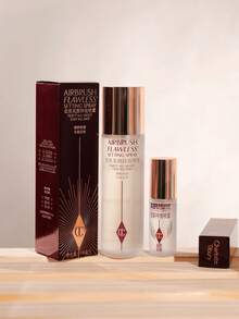 Charlotte Tilbury Spray fissante Airbrush Flawless - Durata tutto il giorno 15 ml/0,5 oz (formato da viaggio) e 100 ml/3,3 oz (formato standard), formula anti-sbavature e anti-trasferimento, leggero e non appiccicoso, trucco a tenuta per 16 ore, finitura opaca adatta per Halloween e look festivi, regalo perfetto per tutti i tipi di pelle