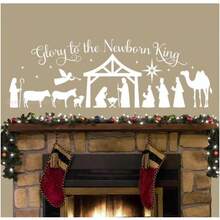 PEGATINAS DE NAVIDAD NACIMIENTO DE JESUS NAVIDEÑO VINIL PARA PARED - 1 - Ver 3