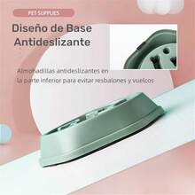RFID Plato de Alimentación Lenta para Perro, Comedero Lento para Perro, Evitar la Asfixia, Mejora la Digestión,  y noóxico, Adecuado para Perros y Gatos de tamaño pequeño y Mediano (Azul) - Amarillo - Ver 6