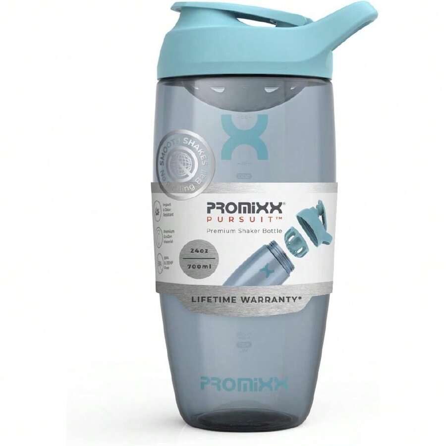 Pursuit Protein Shaker Bottle (24 Oz) – Silent No-Ball Mixer, Leak-Proof Lid, BPA/BPS & Phthalate-Free ZEN – Easy-Clean Shaker Cup For Protein Shakes, Pre & Post-Workout Smoothies,27005686 - 藍色 - 查看 1
