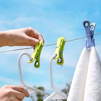 6/12 st. kraftiga vindtäta klädnypor - multifunktionella tippskydd, slitstarkt plastmaterial, starkt grepp, livfulla färger - viktiga för utomhustorkning, handdukshållare, praktisk design, långvarig