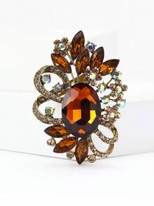 Trâm cài áo đính đá sang trọng dành cho nữ, nam nữ, ghim hoa thủy tinh thanh lịch, phụ kiện cưới, trâm cài áo, phụ kiện tiệc tùng/quà tặng huy hiệu tụ họp bạn bè - Kính cỡ trung (0022) - Xem 12