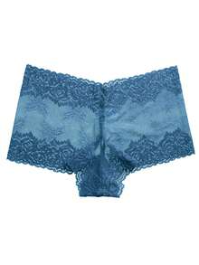 6 piezas Ropa interior de mujer sin costuras y sexy de encaje, calzones de cintura baja transpirables - Multicolor - Ver 7