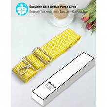 Purse Straps Replacement Crossbody - Guitar Strap For Purses Crossbody{Inchcolor_nameinch:InchYellowWoveninch} - YellowWoven - Xem 3