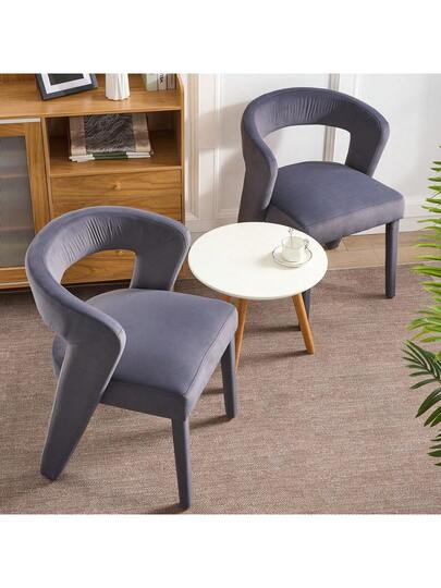 New Armchair, Lounge Chair, Upholstered Chairs, Single Sofa, Cube 59x60x79, Velvet, Load Capacity 150 Kg, Grijs view 5