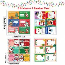 200pcs/Roll Card Gift Tags Stickers, Christmas Labels, Santa Claus Self-Adhesive Stickers For Christmas Gifts Decoration, Suitable For New Year, Easter, Valentine's Day, Birthday Gifts - Multicolor - View 6