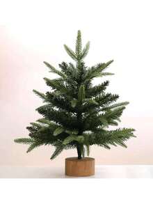 Mini Christmas Tree,Handcrafted Small Christmas Tree With Warm LED Glow Christmas Tree - Burlap Bows, Pinecone And "Merry Christmas" Sign Home Decor,Christmas Decorations(No Batteries)