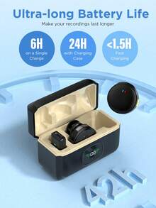 HITOZON Professional Wireless Lavalier Microphone: Plug & Play, LED Display, Portable Charging Case - For Smartphones, Computers, Cameras - Ideal For Content Creation, Live Streaming, Podcasting - One Size - View 7