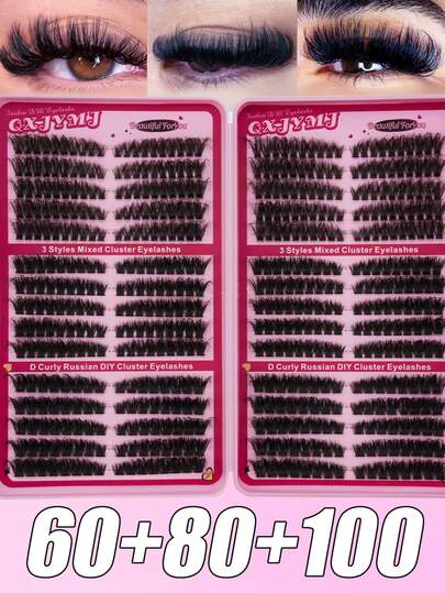 544pcs 8-16mm Independent Cluster False Eyelashes Mixed Lengths Suitable For DIY At Home Soft And Fluffy Lash Clusters Large Capacity Eyelash Box Easy To Wear Suitable For Beginners Reusable Lash Clusters Meet Daily Usage Needs