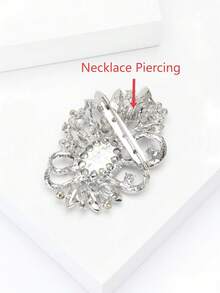 Trâm cài áo đính đá sang trọng dành cho nữ, nam nữ, ghim hoa thủy tinh thanh lịch, phụ kiện cưới, trâm cài áo, phụ kiện tiệc tùng/quà tặng huy hiệu tụ họp bạn bè - Kính cỡ trung (0022) - Xem 6