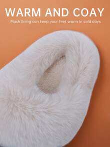 Neue Damen Winter Plüsch Pantoffeln mit dicker Sohle, warme, bequeme und leichte rutschfeste Winter Stiefel, Paar-Stil, geeignet für Innen-/Außenaktivitäten im Winter