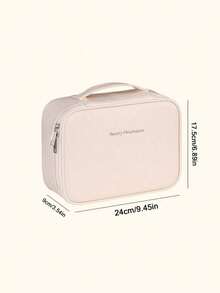 1pc Holiday Travel Makeup Bag, Multi-Functional Waterproof Cosmetic Bag, Large Capacity Makeup Organizer, Portable Toiletry Bag, Double Layer Wash Bag, Women's Handbag, Beauty Storage Organizer, Travel Essential, Travel Accessory, Cruise Essential, Airplane Essential, Bridesmaid Gift, Christmas Decor, Christmas Gift, Women Gift - Multicolor - View 11