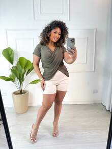 Women Blouses - Army Green - View 1