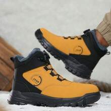 Men's Work Safety Shoes Steel Toe Hiking Boots High-Top Autumn/Winter Warm Sports Shoes Anti-Crush Anti-Puncture Work Shoes Industrial Construction Protective Toe Non-Slip Durable Men's Protective Safety Shoes - Yellow - View 6
