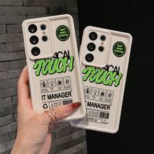 Funda de Teléfono con Patrón de Etiqueta de Moda para Samsung Galaxy S25 S24 S23 S22 S21 S20 FE Ultra Plus 4G 5G, Cubierta Trasera de TPU Suave a Prueba de Golpes - Colores mixtos - Ver 3