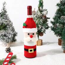 Christmas Wine Bottle Covers, Champagne And Red Wine Creative Wine Covers, Hotel Dining Tables, Restaurant Festival Decorations - 1PCS老人款 - 查看 2