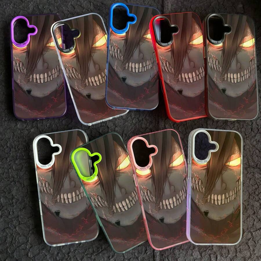 Adecuado para funda de  16 Apple 15 Pro Max 13 14 12 Ataque a los Titanes - Plateado - Ver 1