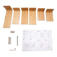 YISSALE Bookcases - Burlywood - Visualizzare 9