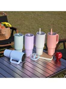 AUXOM Belifou 1200ml/1.2L Com Tampa Garrafa Térmica Portátil De Aço Inoxidável E Canudo