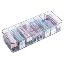 1pc Large Capacity Dustproof Invisible Contact Lens Storage Box, Daily Disposable Contact Lens Holder, Compartment Style Solid Color Case, Multi-Pair Capacity, Gift For Women, Christmas Gift, Ideal Gift For Her - Multicolor - View 1