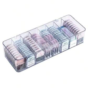 1 Pc Large Capacity Dust-Proof Contact Lens Storage Box Daily Disposable Contact Lens Storage Shelf Divided Plain Band Cover Multi-Pair Box,Gifts For Women,Christmas Gifts,Gift Ideas For Women