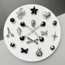 Bling Shoe Charms Women, Rhinestones Shoe Decoration Charms, Girly Shoe Chains Clog Sandals, Shoe Accessories Party Favor - Gothic - 查看 4