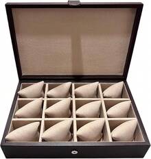 Watch Boxes - 12 Closed-top Watches, Chocolate - View 9